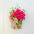 thumbnail image 1 of Ganfancp Guirnalda de Rosas Simulación de Guirnalda de Plantas Colgante de Puerta de Casa Cesta Colgante Decoración Ofertas Flash 1X Corona, 1 of 7