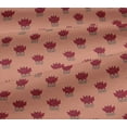 thumbnail image 5 of oneOone Viscose Jersey Fabric Leaves & Lotus Block Printed Fabric 1 Yard 60 Inch Wide, 5 of 5