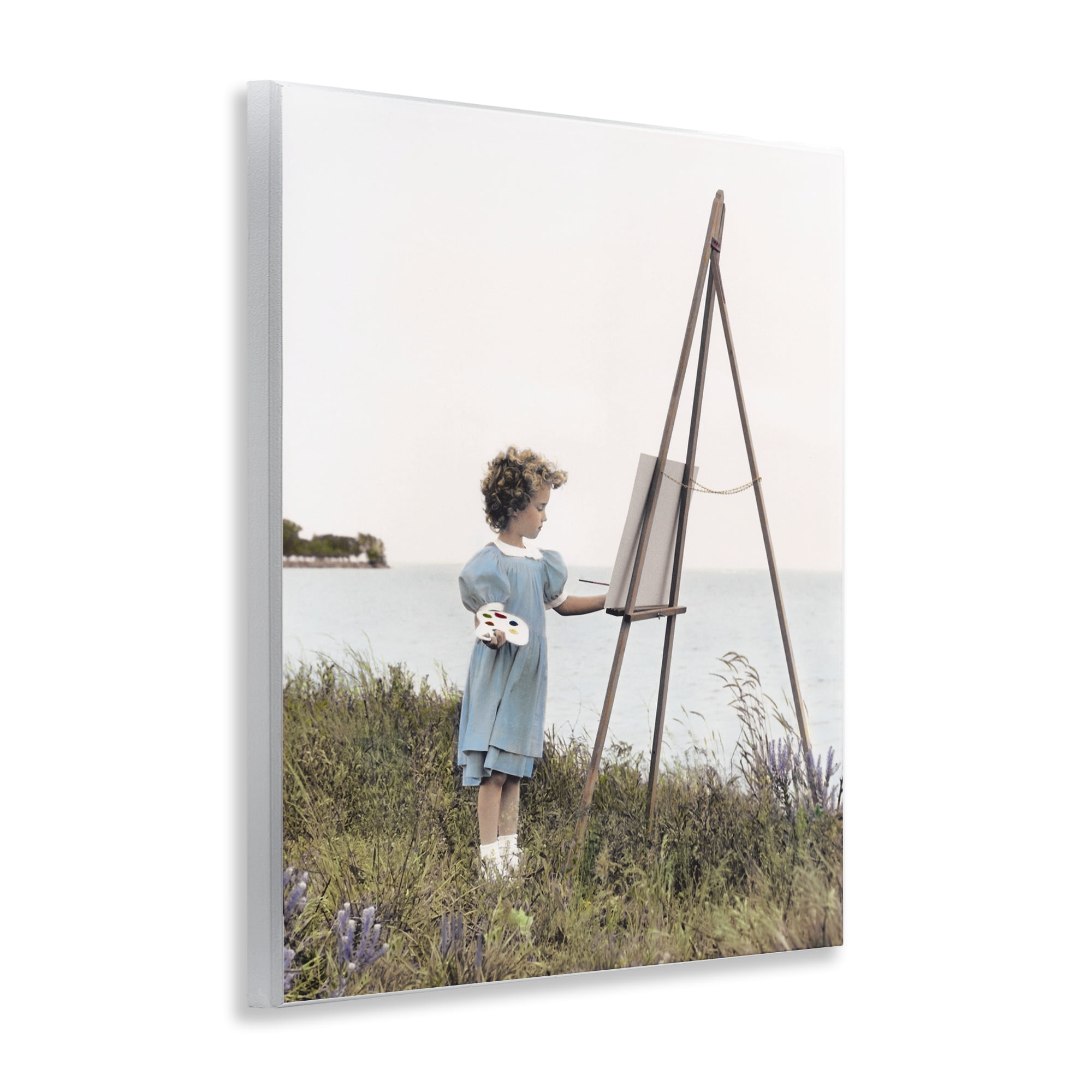 Stupell Industries Child Painting on Easel Wall Plaque Art, design by Kendra Dew