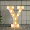 thumbnail image 1 of LED Marquee Letter Lights Sign, Light Up Alphabet Letter for Home Party Wedding Decoration(Y）, 1 of 8