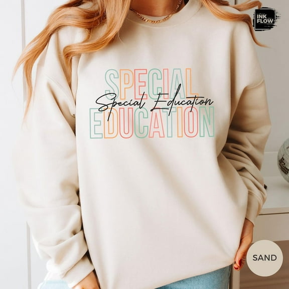 Special Education Boho Sweatshirt, Retro Autism Teacher Hoodie, School Graduation Teachers, SPED Teacher Top, Boho Hippie Sweater TSHIRT All Size S-5XL