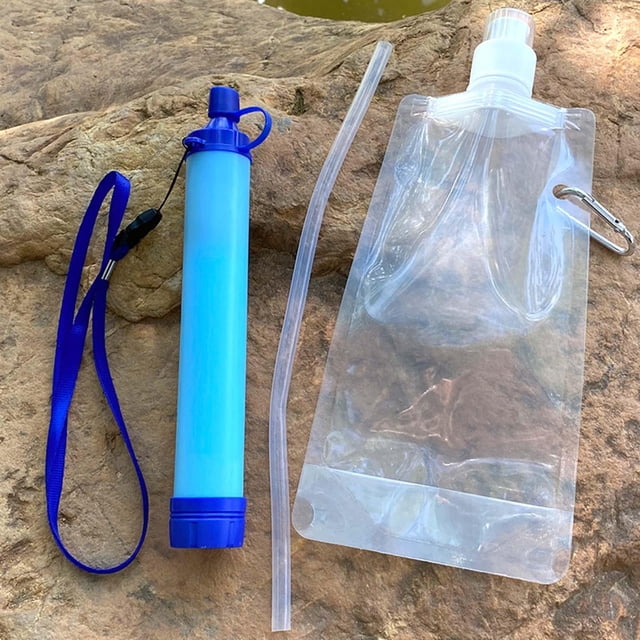 Filtro de agua Dispositivo de purificación de agua Filtración de agua personal portátil Supervivencia para actividades de al aire libre y Baoblaze purificador de agua portatil