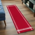 thumbnail image 3 of Solid Color Washable Area Rug 2x6 Red Low-Profile Area Rugs with Non Slip Backing Indoor Floor Carpet for Entrance Living Room Bedroom Home Office, 3 of 9