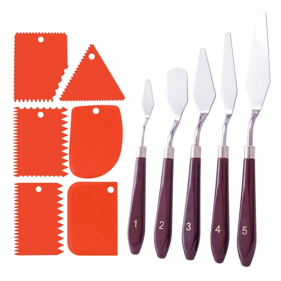 11x Palette Set Painting Spatula Set Scrapers Palette Painting Tool for Artists Enthusiasts Students