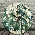 thumbnail image 2 of Chilfamy Trees Leaves Green Wall Clock 10 Inch Frameless Design 10x10in, 2 of 8