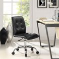 thumbnail image 4 of Hawthorne Collection Prim Faux Leather Mid Back Swivel Office Chair in Black, 4 of 4