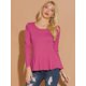 thumbnail image 3 of CamiBásiDe ManLarCon Cuello Redondo Y Peplum Informal PaMujer CiruepúrpuXS, 3 of 6