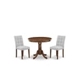 thumbnail image 6 of East West Furniture 3-Piece Dining Set in Antique Walnut/Light Gray, 6 of 6