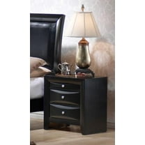 Briana 2-drawer Nightstand with Tray Black