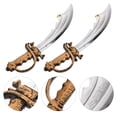 thumbnail image 5 of KAKOWELY 2 espadas piratas falsas, espada pirata de plástico curvada, accesorio de disfraz para cosplay o fiesta., 5 of 5