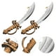 thumbnail image 5 of KAKOWELY 2 espadas piratas falsas, espada pirata de plástico curvada, accesorio de disfraz para cosplay o fiesta., 5 of 5