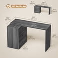 thumbnail image 3 of HOMCOM L Shaped Computer Desk with 3 Drawers Black Wood Grain, 3 of 10