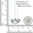 thumbnail image 4 of Art Deco Oval Ring Black Lab-Created White Opal 925 Sterling Silver Size 6, 4 of 8