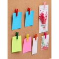 thumbnail image 2 of 30pcs/set Multicolor Wooden Clip Push Pins For School & Office, Multi-functional, 2 of 4