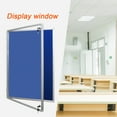 thumbnail image 5 of XIWODE Enclosed Bulletin Board with Aluminium Frame, Blue Fabric Notice Boards Cabinet, 36 x 24 Inch (8 x A4), 10 Colorful Push Pins Included for Display and Presentation, 5 of 6