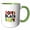 Green/White, variant on 3drose, Dope Black Dad. Black History Month Colorful Artsy Gift for Father, 15oz Mug