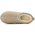 thumbnail image 5 of Comwarm Genuine Suede House Fuzzy Slippers for Women Men, Warm Memory Foam Shoes Indoor Outdoor, Sand, 5 of 7