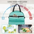 thumbnail image 4 of Fotbe Teal Turquoise Bolsa de Almuerzo con Estampado, Lonchera Aislada, Contenedores de Comida Reutilizables Tipo Cooler a Prueba de Fugas, 4 of 7