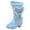 Blue, variant on Girls Knee High Fashion Riding Boots for Toddler/Little Kid/Big Kid Wide Calf Cowgirl Boots(Pink,1)