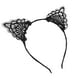 thumbnail image 2 of Diadema sexy de encaje con orejas de gato para fiesta de disfraces de Navidad, cosplay, accesorio (negro), 2 of 7