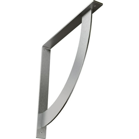 Ekena Millwork 2"W x 20"D x 20"H Bulwark Steel Bracket, Stainless Steel
