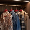 thumbnail image 5 of 10 Pcs Space-Saving Non-Slip Velvet Hangers with Notched Shoulders and Bottom Bar for Closet Organization, Suitable for Shirts, Dresses, Pants, and Coats, 5 of 5