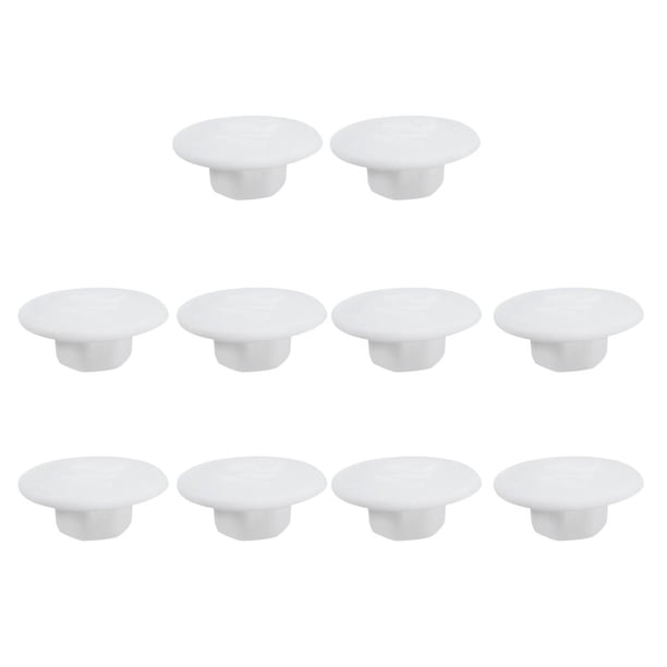 10 piezas de tornillos Allen con cabeza hexagonal y tapa protectora M5 Blanco