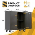 thumbnail image 2 of AOBABO Armoire de Rangement pour Outils de Garage en Acier Verrouillable avec Étagères, Noir, 2 of 9