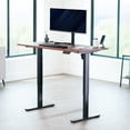 thumbnail image 3 of VIVO Dark Walnut 55 x 28 inch Universal Table Top for Sit to Stand Desk Frames, 3 of 8