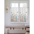 thumbnail image 2 of Wildflowers Bathroom Window Curtain, Farmhouse Country Dragonfly Butterfly Floral Light Filtering Coffee Kitchen Curtains, Bedroom Living Room Curtains 2 Panel 84"x54", 2 of 6