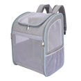 thumbnail image 3 of MERIGLARE Dog Backpack Carrier Buckle Support Foldable for Sightseeing Walking Camping Gray, 3 of 8