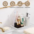 thumbnail image 2 of Bandeja de tocador Luxspire de resina de mármol blanco para baño M, 2 of 7