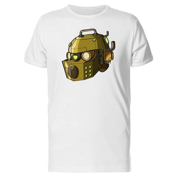 Green Robot Head T-Shirt Men -Image by Shutterstock, Male Small