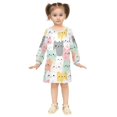 thumbnail image 2 of Girls' long-sleeved dress Cute Cat Girls' A-line dress with ribbed cuffs Soft and comfortable, 2 of 6