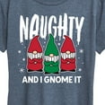 thumbnail image 3 of Instant Message - Naughty And I Gnome It - Women's Short Sleeve Graphic T-Shirt, 3 of 6