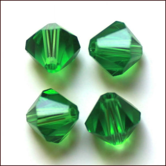 Imitation Austrian Crystal Beads Grade AAA K9 Glass Faceted Bicone Green 8x8mm Hole: 0.9~1mm