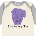 thumbnail image 4 of Inktastic I Love my Tia Elephant Purple Boys or Girls Long Sleeve Baby Bodysuit, 4 of 5