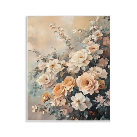 Stupell Industries Dreamy Rosy Florals Plants & Flowers Painting Unframed Art Print Wall Art, 11 x 14