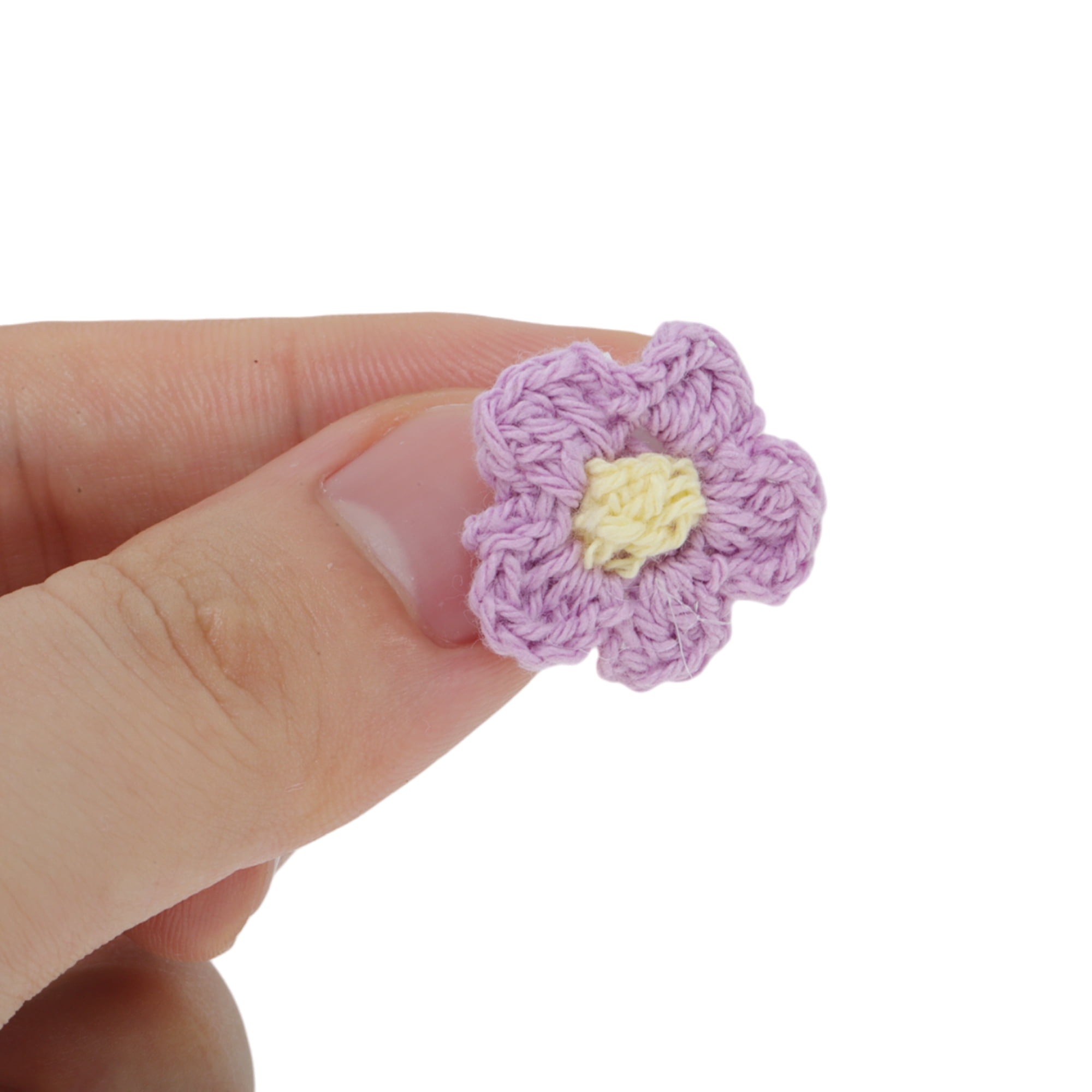 Unique Bargains Yarn Flower Shoelace Charms for Personalizing 1 Pair Purple