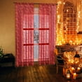 thumbnail image 6 of Sunyuer Christmas Kitchen Curtains 45 Inch Length, Sheer Short Curtains for Windows, 6 of 9