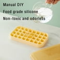 thumbnail image 3 of Bandeja de silicona para cubitos de hielo para congelador, viene con recipiente y cubierta, molde para cubitos de hielo con tapa, contenedor fácil de liberar, 3 of 4