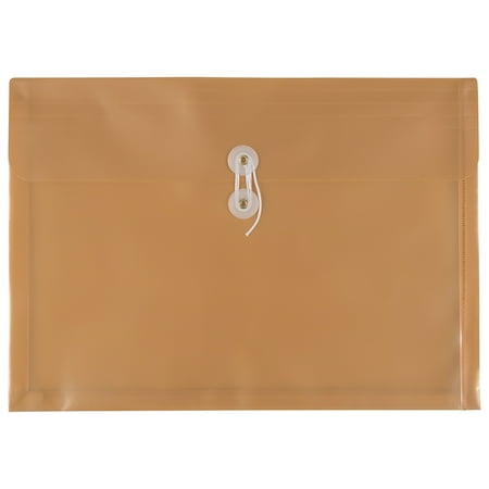 UPC: 0840108861307 | JAM Plastic 9.75 x 14.5 Gold Pearl 12 Per Pack