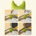 thumbnail image 5 of JKLOP 2 PCS Spoon Pot Pan Holder Spatula Bracket Clips Heat Resistance Non Slip Silicone Pot Spoon Holder Pot Clip Holder Fun Cartoon Spoon R for Home & Kitchen, 5 of 7