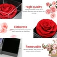 thumbnail image 5 of Leyfeng Eternal Rose Box with Necklace Preserved Flowers Rose with Crystal Necklace Gifts for Mom Wife Girlfriend Her on Anniversary Mothers Day Valentines Day Christmas Birthday Gifts for Women, 5 of 8
