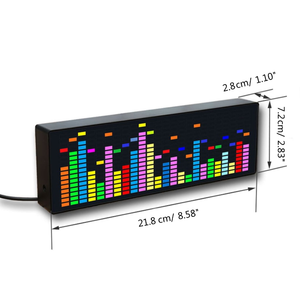 Necvior Full Color RGB Music Spectrum Display Screen KTV Stage LED Rhythm Light 84 VU Meter