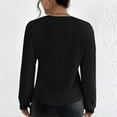 thumbnail image 5 of miqiqism Clearance Sale!Crossover Collar Tee for Women Trendy Solid Loose Sweaters Shirts Long Sleeve Crop Tops Knitwear Fall,Black,X-Large, 5 of 6