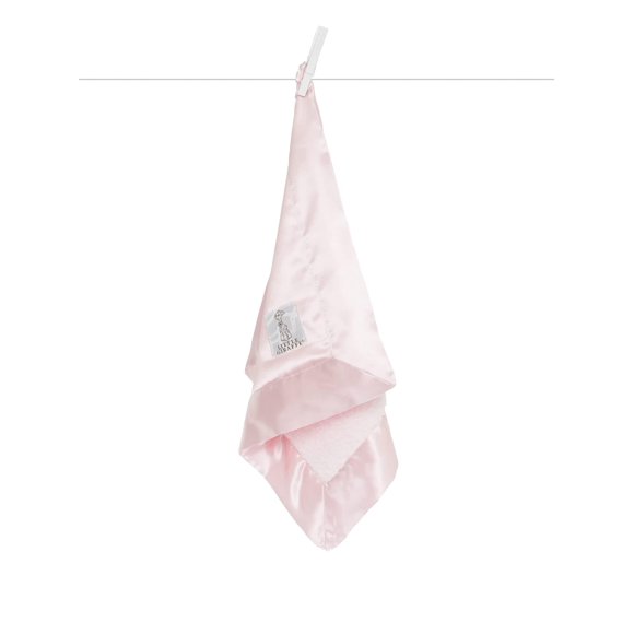 Manta de felpilla satinada Little Giraffe, 43 x 43 cm, color rosa