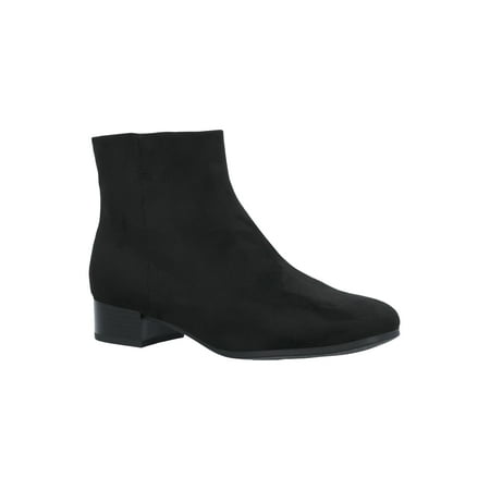 Time and Tru Women's Faux Suede Ankle Boots, Wide Width Available