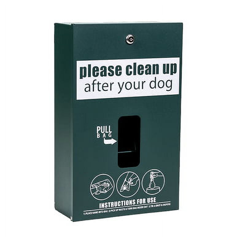 Standard Low Profile Dog Waste Station / ONEpul® Header Bag System_Square Can(Matte Green)