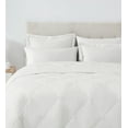 thumbnail image 3 of Cannon 200 Thread Count Percale Oversized Comforter Set White Cotton 3-Piece King Comforter Set, solid color themed, for Men and Women, OEKO-TEX Certified Confidence, 3 of 6